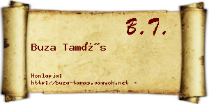 Buza Tamás névjegykártya